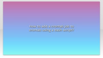 How to add a crontab job to crontab using a bash script?
