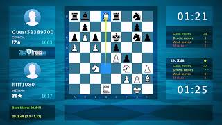 Chess Game Analysis: hfff1080 - Guest53389700, 1-0 (By ChessFriends.com)