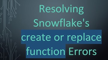 Resolving Snowflake
