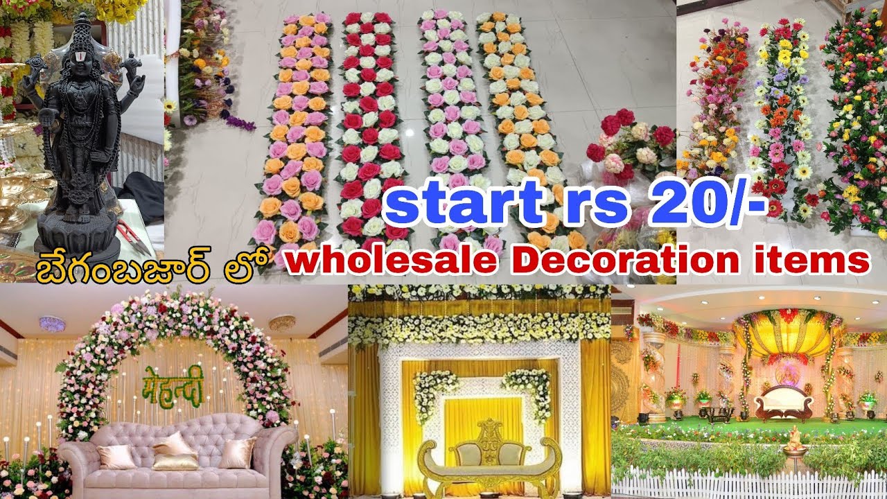Online కంటె తక్కువ ధరలో Artificial flower | Begum Bazar wholesale 