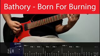 Riff Of The Day #1 - Bathory - Born For Burning Guitar Cover With Tabs