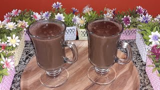 مشروب الشيكولاتة الهوت شوكلت ( hot chocolate ) مشروب السعادة / مشروب  المزاج بطريقة سهلة وسريعة