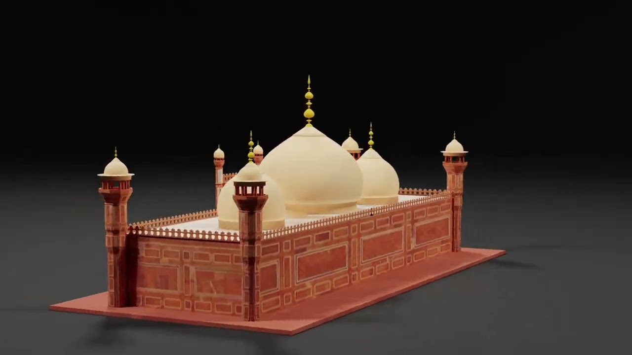 Badshahi Mosque 3D Model | Pakistan Map Preview by Eduarise