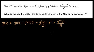 Worked example: coefficient in Maclaurin polynomial | Series | AP Calculus BC | Khan Academy
