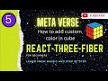 How to add custom color in cube using react three fiber for begginers