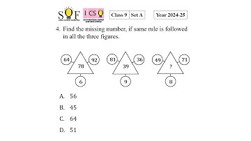 icso 2024 class 9 logical and reasoning #answer #olympiad #explained