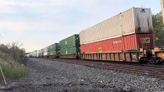 NS 4504 and 9929 leading an intermodal train east bound 10/18/25