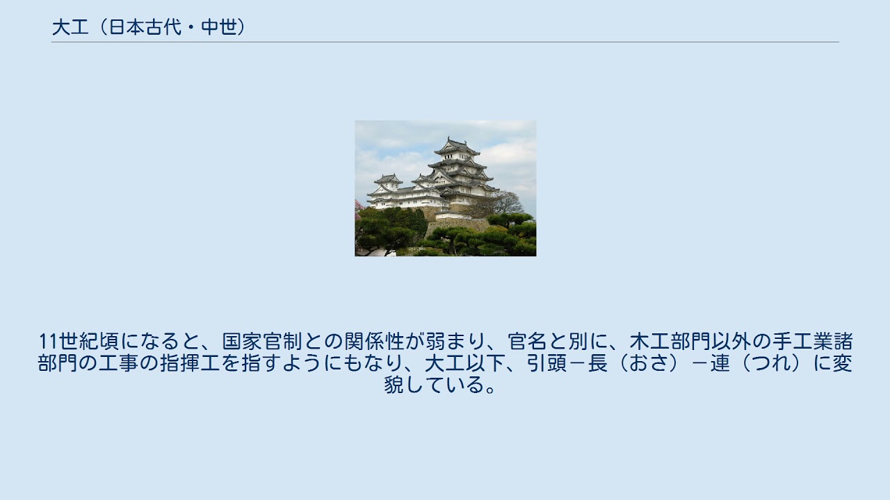 大工 (日本古代・中世) YouTube