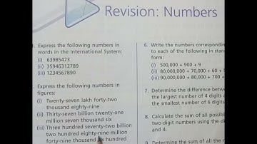 Revision Numbers:Q#1to 5 of Countdown grade 6
