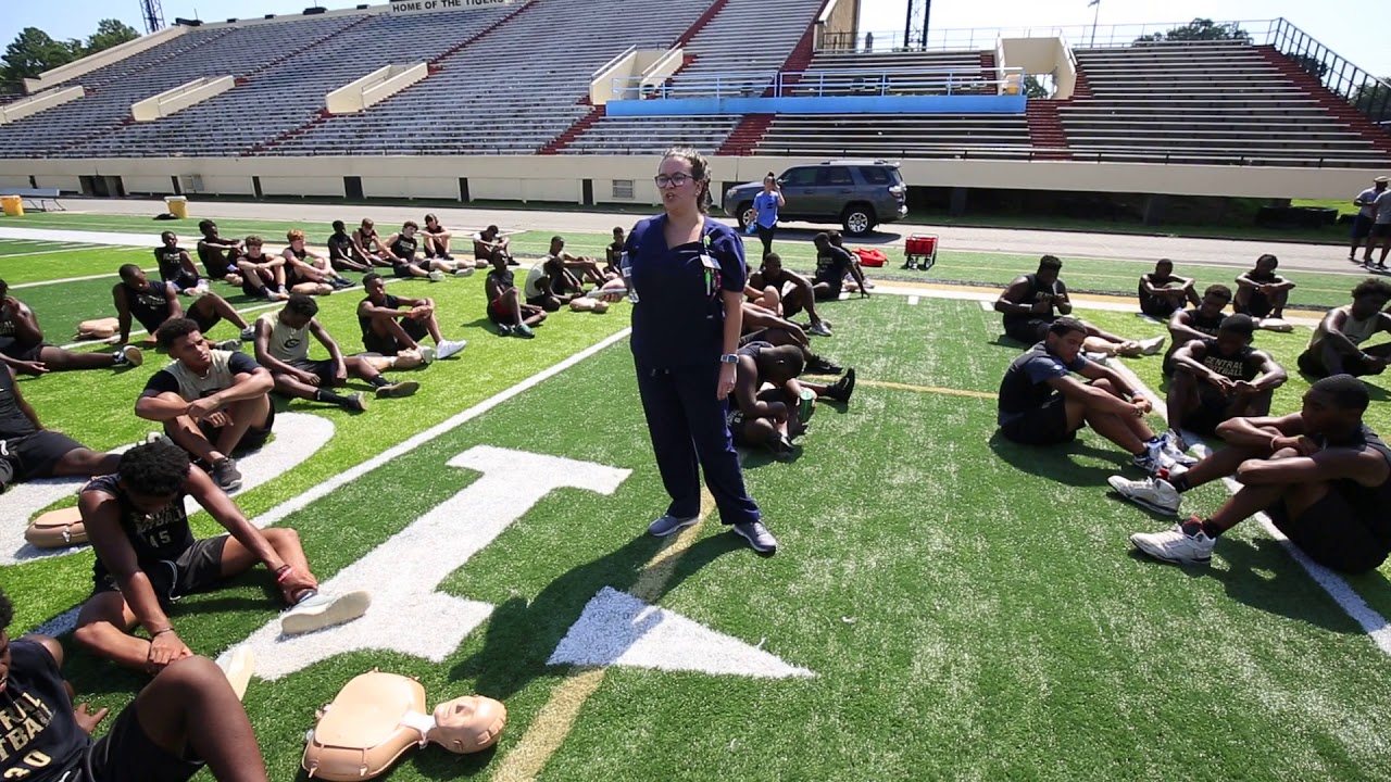 CPR training at Little Rock Central High