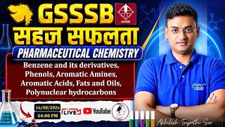 L- 38 | GSSSB सहज सफलता Junior Pharmacist 2026 | P'ceutical Chem: Aromatic Amines & Aromatic Acids