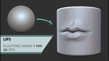 How to sculpt lips (THE EASIEST way make lips in 3D)