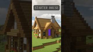 Minecraft Starter House with a Nether Portal! #minecraft #build #buildingsimulation #starterhome