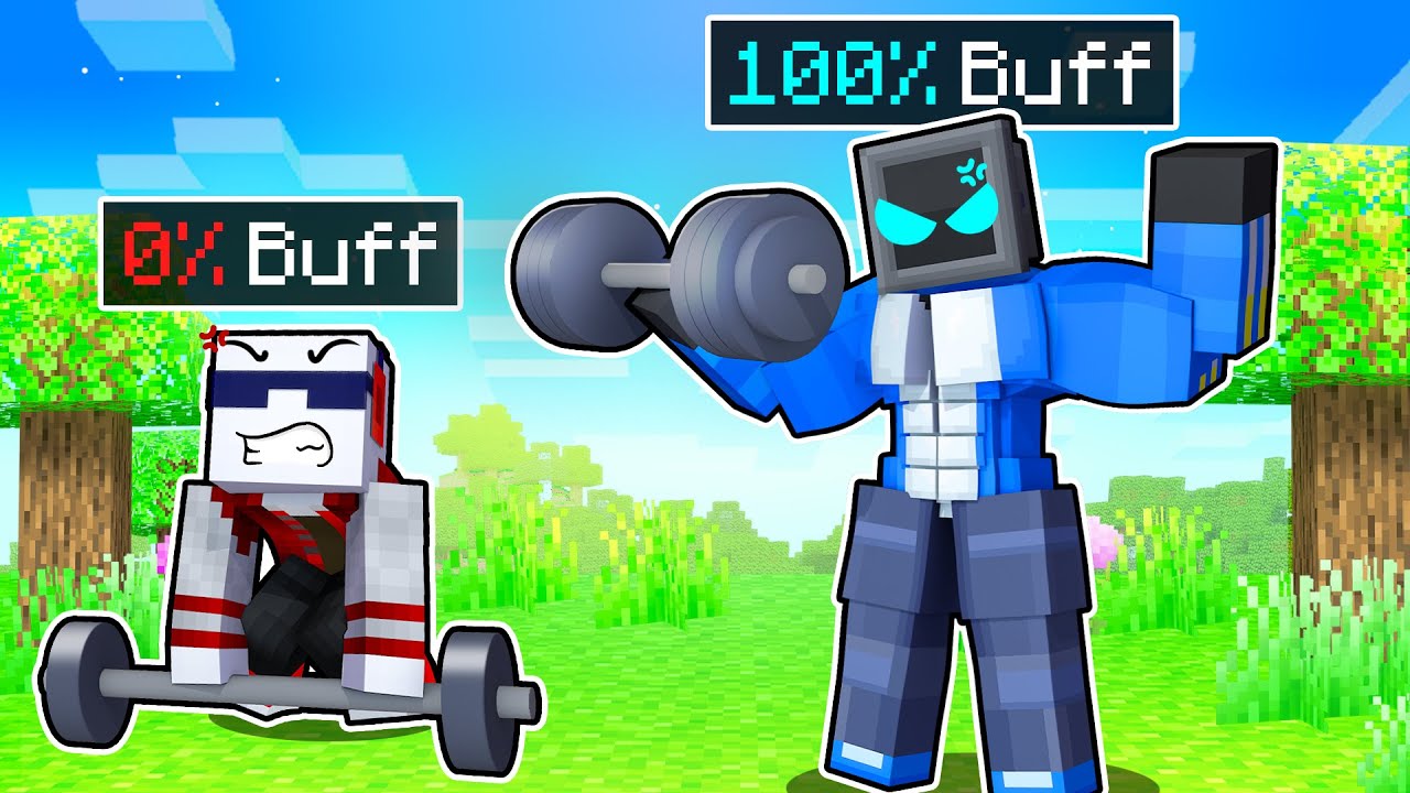 TeeVee Got 100% BUFF in Minecraft!
