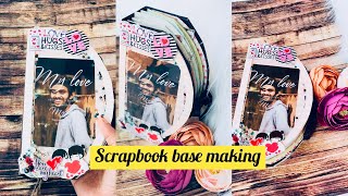 Scrapbook base making tutorial/scrapbook tutorial in malayalam/semi circular scrapbook base making/