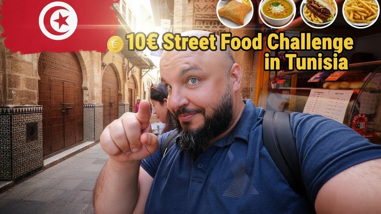 تحدي ب10 يورو أكل الشوراع في تونس خضراء 🇹🇳