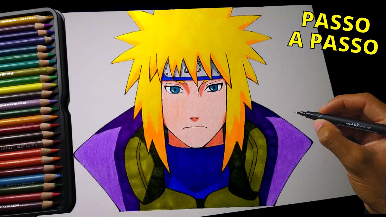 DESENHANDO O MINATO 🌀 (Drawing Minato - como desenhar o minato