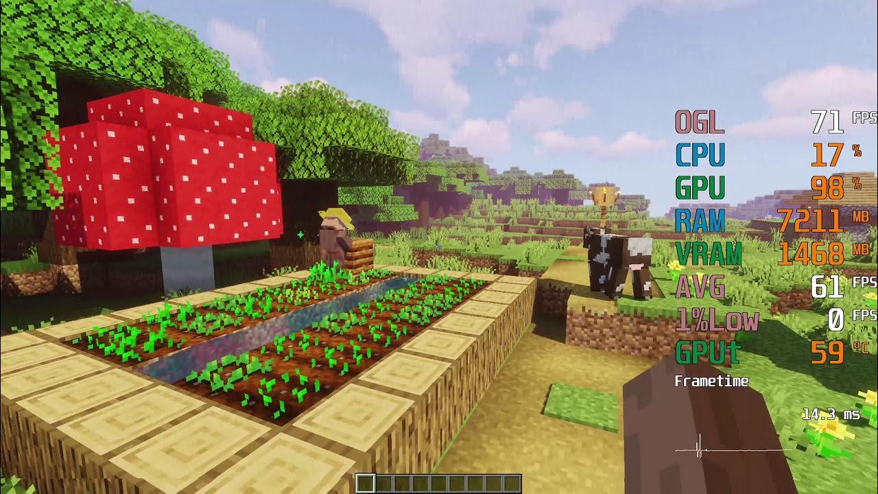 GeForce GTX 1050 ti Intel Core i310100F Minecraft FPS Test Sildur's Shaders YouTube