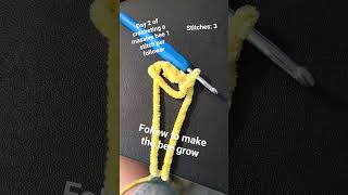 day 2 #crochet #bee #crocheting #shorts #shortvideo #funny