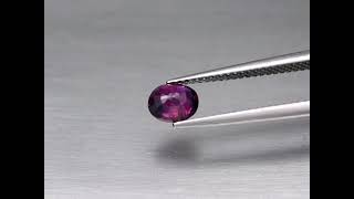 Famous GLC Certified 0.88 Ct Natural Purple-Red Ruby Unheated Oval Gemstone Net Worth