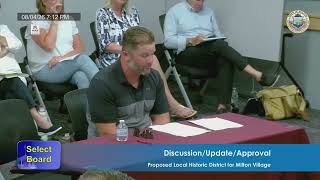 Select Board: August 4th, 2026