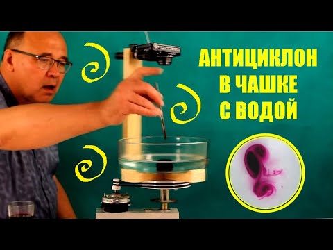 Антициклон в чашке с водой