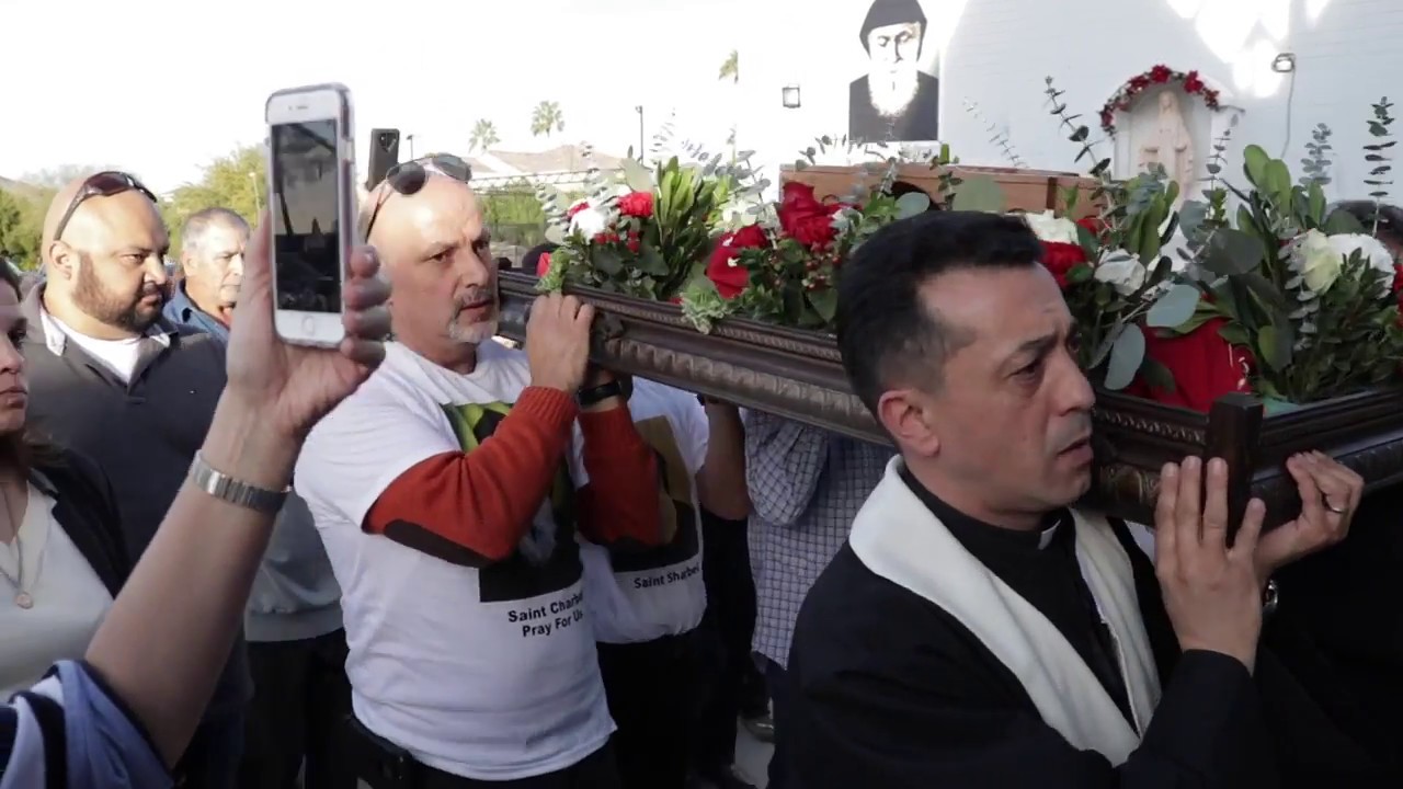 St  Sharbel Relics Arrival at St. Joseph Maronite Church in Phoenix, AZ 2018