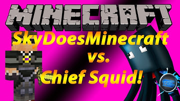 Minecraft SkyDoesMinecraft ARMY vs CHIEF SQUID!