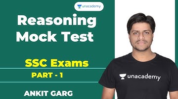 Reasoning Mock Test | SSC Exams | Unacademy Live - SSC Exams | Ankit garg