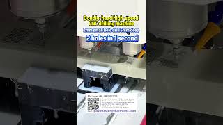 Double-head high-speed CNC drilling machine, aluminum drilling 2mm small hole 5mm deep #cnc
