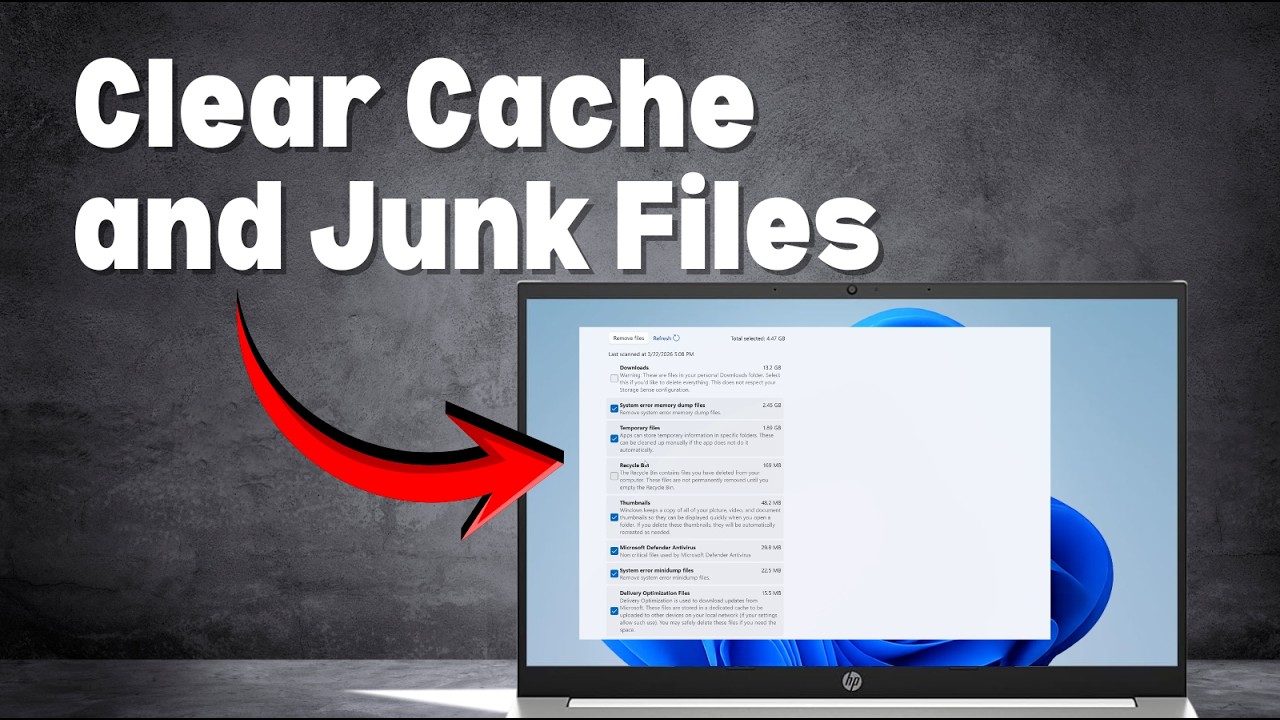 How To Clear Cache and Junk Files in Windows 11 | Free Up Space Fast ...