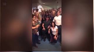 Gerard Butler and movie cast sing happy birthday for his mum Gerard Butler and movie cast sing happy birthday for his mum