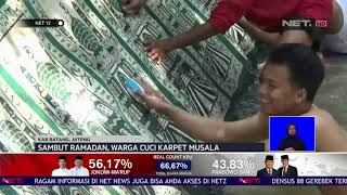 Sambut Ramadan, Warga Jateng Cuci Karpet Musala NET12