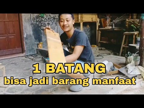 Membuat kerajinan  Vas Bungah dari kayu limbah  KayuLimbah 