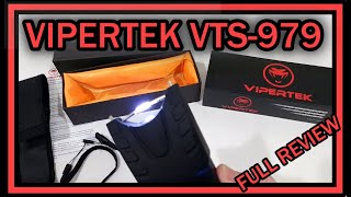 VIPERTEK VTS-979 - 59 Billion Stun Gun Rechargeable with Safety Disable Pin Flashlight FULL REVIEW