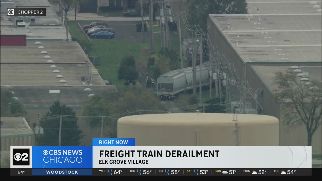 Freight train derailment in Chicago suburbs
