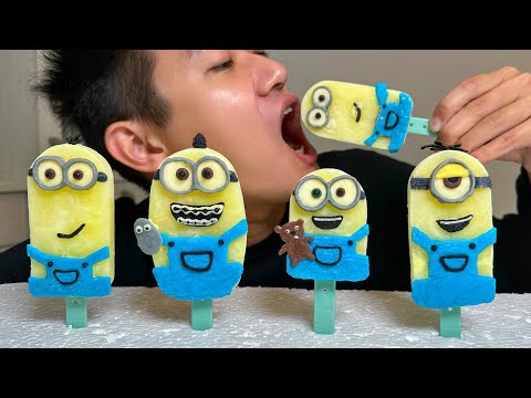 如何製作小小兵布丁冰棒！How to Make Minions Pudding Popsicles!