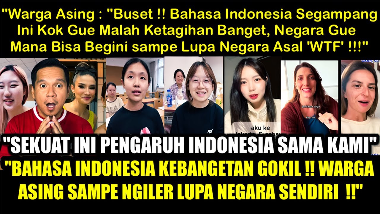 Parah Abis! Warga Asing Jadi Budak Bahasa Indonesia, Lupa Asal-Usul, Ngaku Mau Jadi Indo!