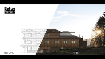 Photoshop tutorial elevation architecture rendering