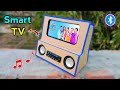 Mini smart led tv      how to make tv model bluetooth speaker  making cardboard tv