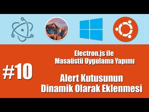 Electron.js ile Masaüstü Uygulama Yapımı #10 - Alert Kutusunun Dinamik Olarak Eklenmesi