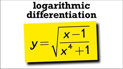 derivative of sqrt((x-1)/(x^4+1)), logarithmic differentiation