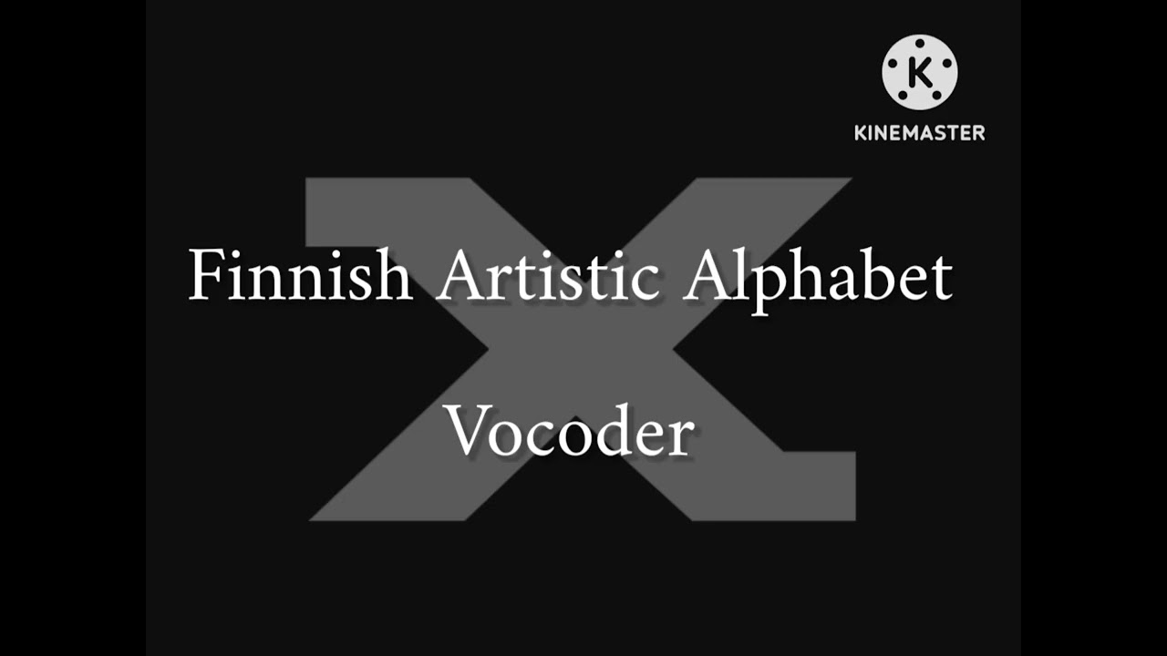 Finnish Artistic Alphabet Vocoder