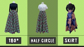 How to Cut and Sew a Skirt - 180 Degree Half Circle Flare Maxi Skirt With Pockets