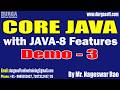 CORE JAVA with JAVA-8 Features tutorials || by Mr. Nageswar Rao On 27-05-2026 @9:30PM (IST)