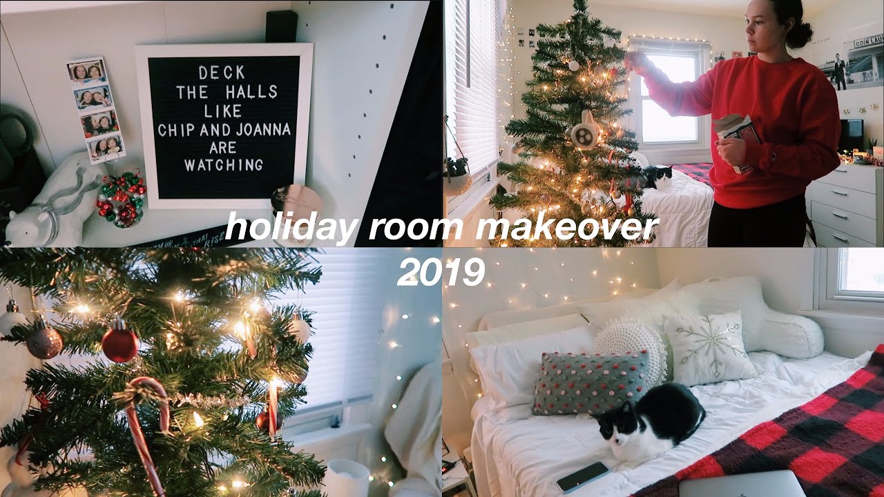 holiday room transformation 2019 // decorating my room for christmas