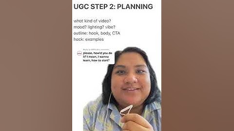 UGC user generated content STEP 2: how to plan your videos #shorts