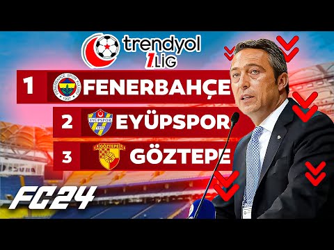 FENERBAHÇE LİGDEN ÇEKİLİYOR? // ALİ KOÇ TFF 1. LİG REBUILD // FC 24 KARİYER MODU