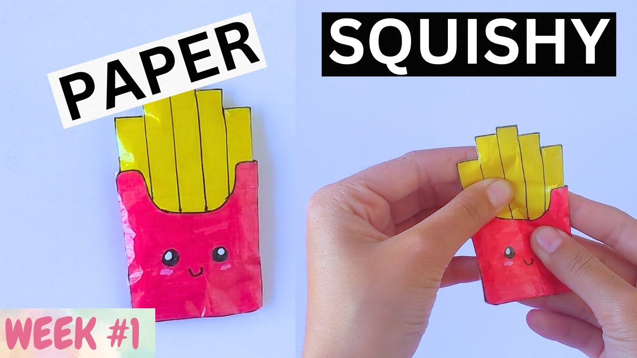 DIY Potato Fries Paper Squishy PAPER SQUISHY WEEK 1 YouTube