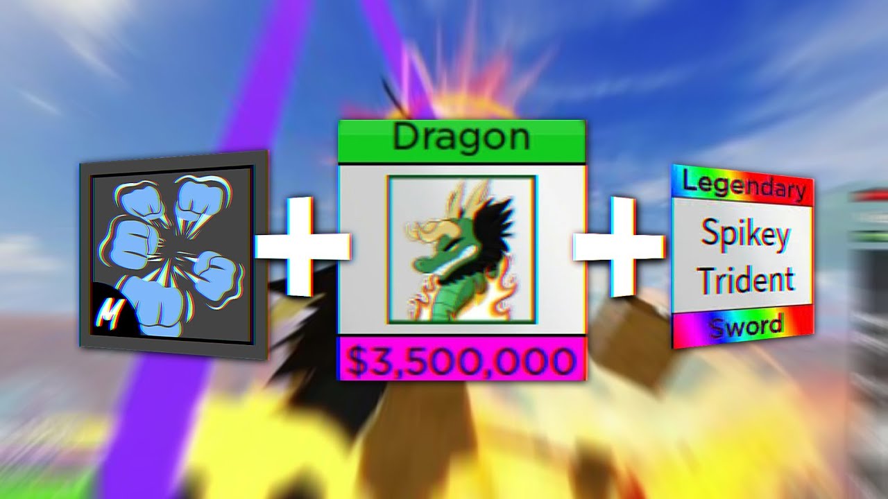 Dragon And Spikey Trident Hybrid Bounty Hunting Op Combo Blox Fruits
